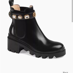 Gucci Trip Bootie With Jewels